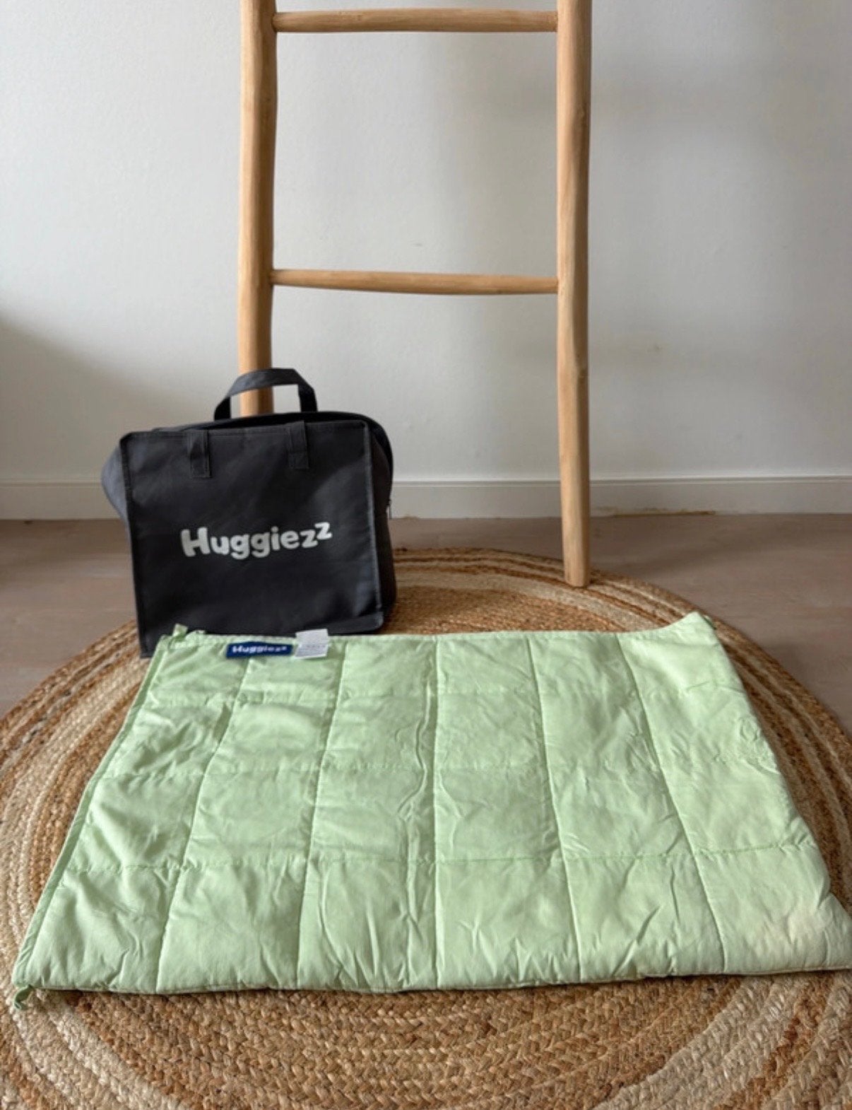 Verzwaringsdeken Huggiezz 100x150cm mintgroen, Overige merken, Jongetje of Meisje, Ophalen of Verzenden, Kinderbed