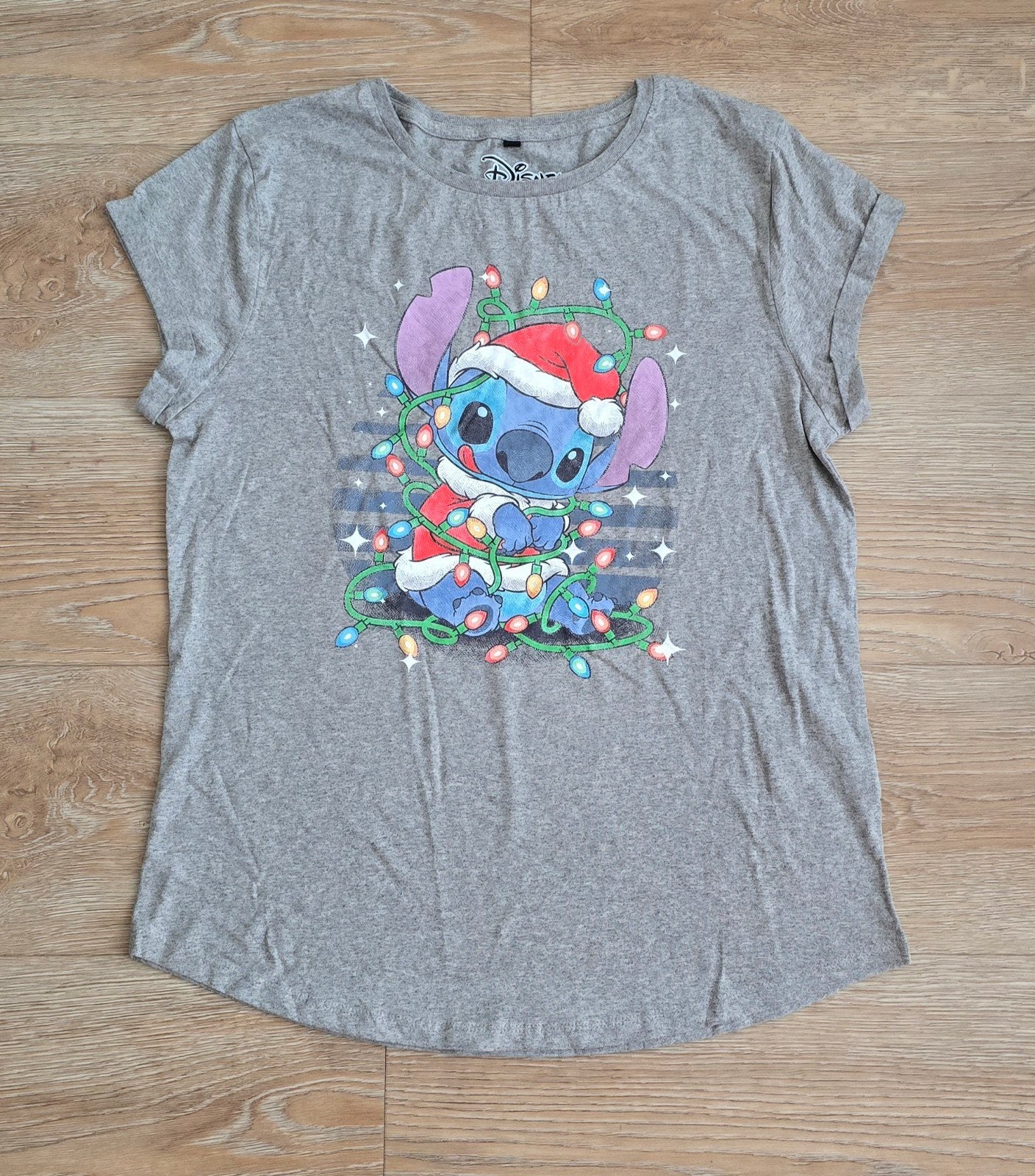 Disney Stitch Kerst T-shirt Maat L, Disney, Maat 42/44 (L), Ophalen of Verzenden, Zo goed als nieuw
