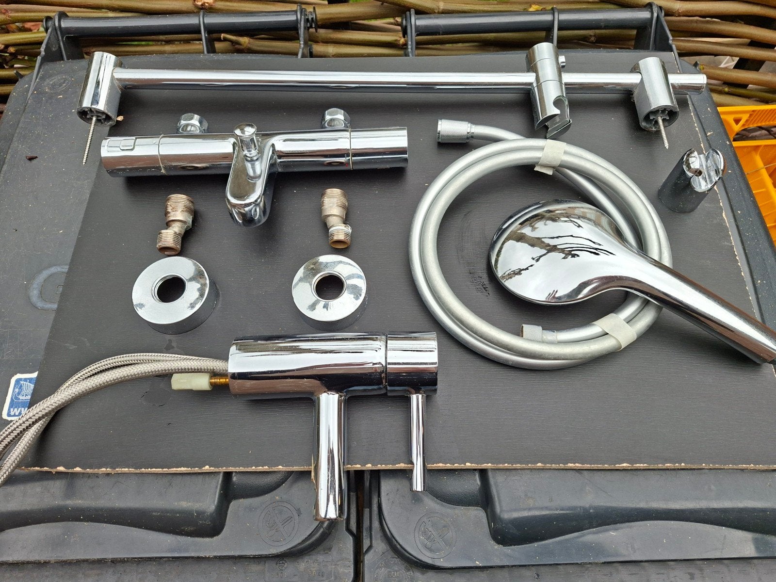 Grohe badkamer kranen set, Ophalen of Verzenden, Gebruikt, Chroom, Douche