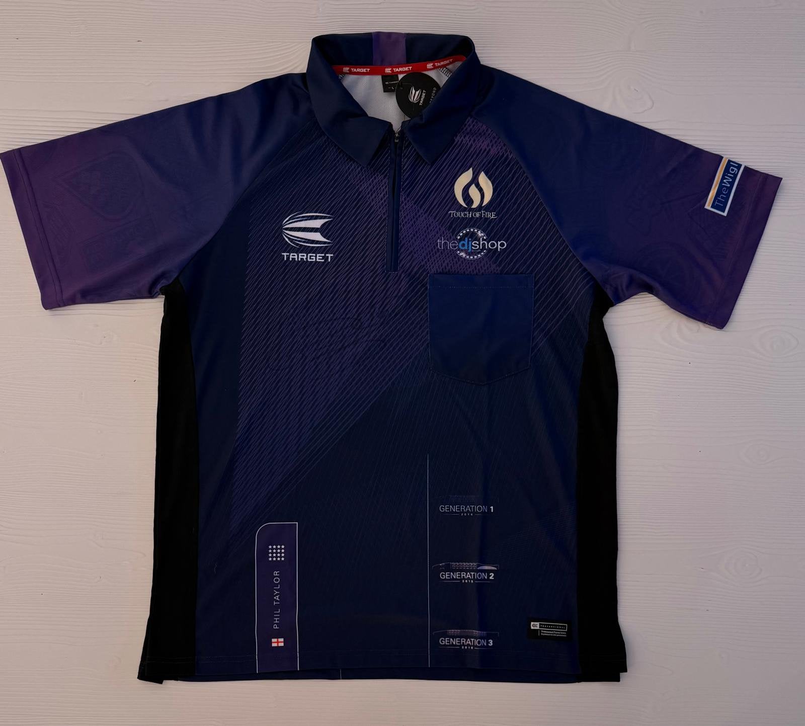 Gesigneerd dartshirt Phil Taylor (L) zonder COA, Verzenden, Zo goed als nieuw, Overige sporten, Shirt