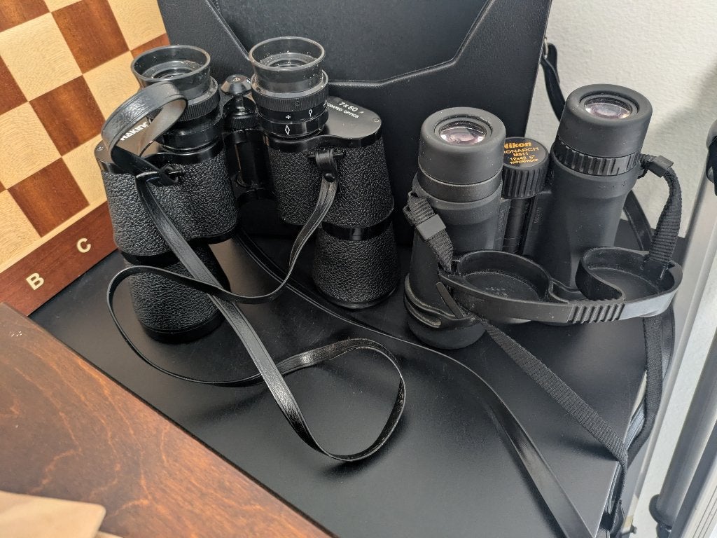 Nikon Monarch 12 x 42  ( M 511 ) & Haking Vintage, Ophalen, Gebruikt, 12 tot 20x, Overige typen