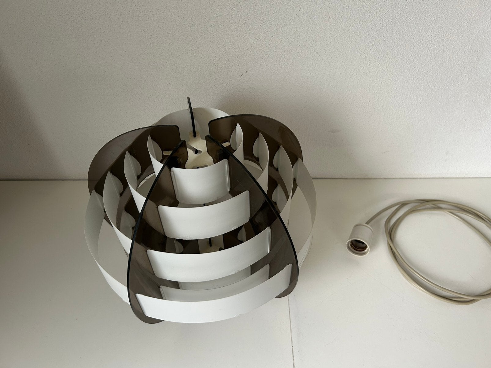 Vintage Flemming hanglamp - Deens design, Ophalen of Verzenden, Gebruikt, Kunststof