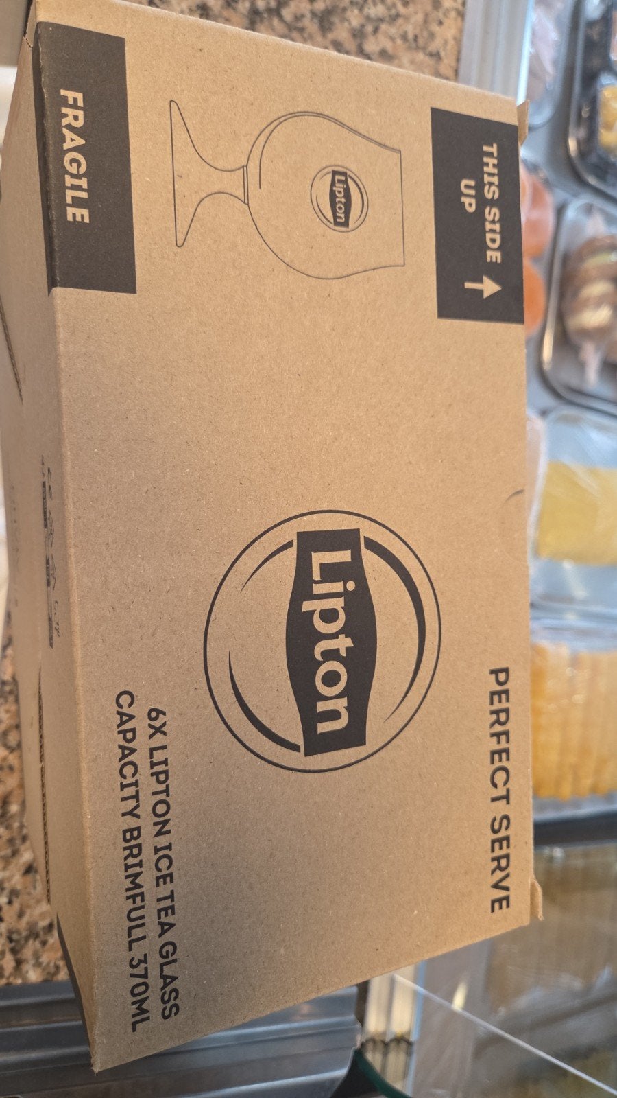 Lipton Ice Tea Glazen - Set van 6 (370ml), Ophalen, Nieuw, Meerkleurig, Overige merken
