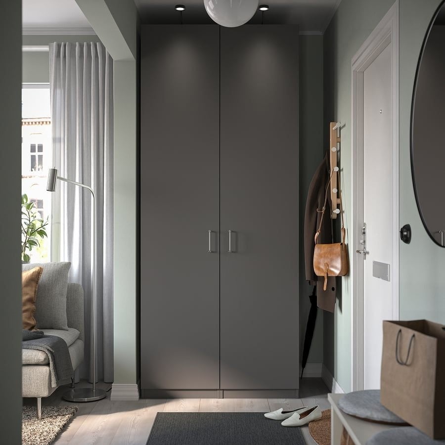 2x IKEA FORSAND deuren voor PAX kast 50x229 cm - donkergrijs, Ophalen, Gebruikt, 200 cm of meer, 50 tot 100 cm