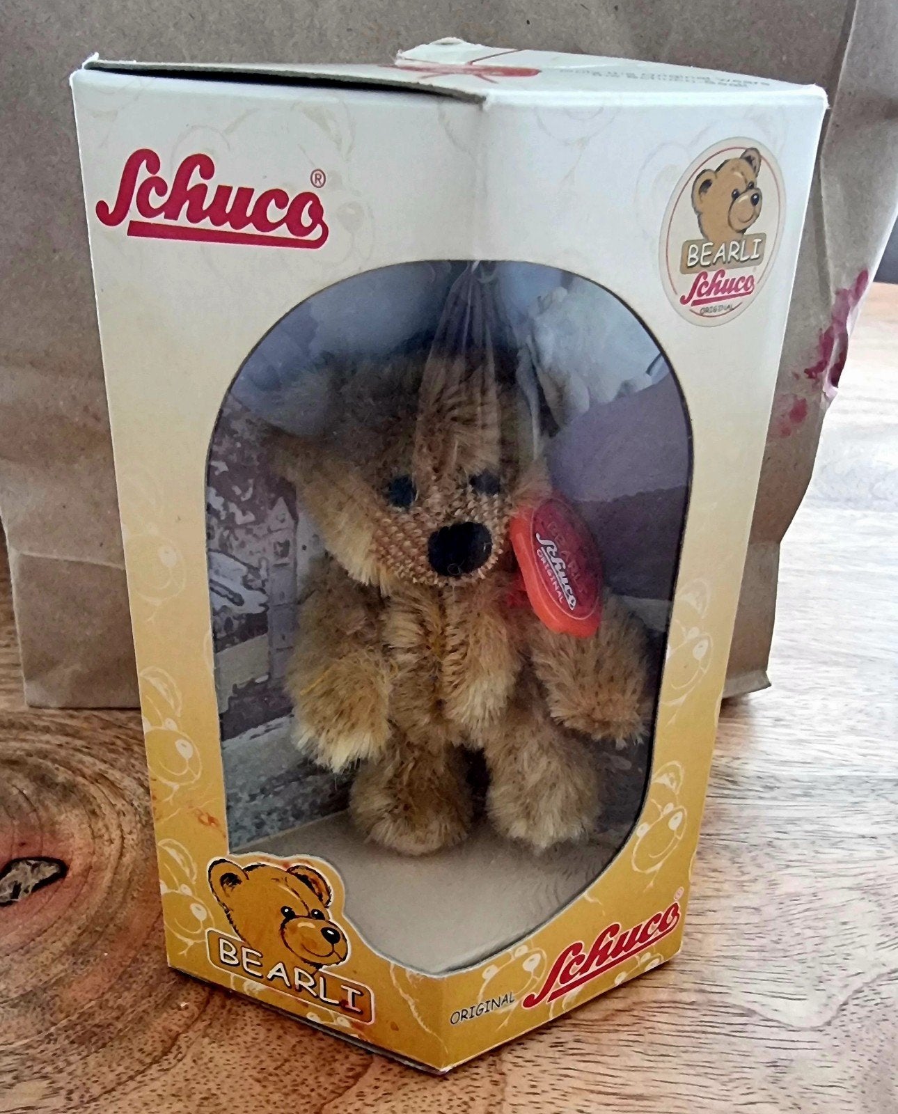 Schuco Bearli teddybeer in doos, Ophalen of Verzenden, Nieuw, Stoffen beer, Cherished Teddies
