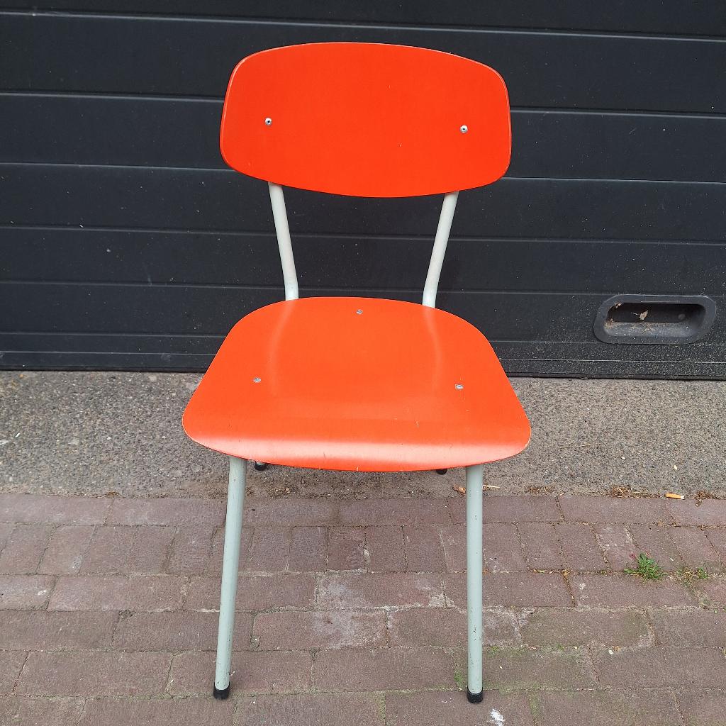 Vintage Jaren 60 Stoel / Hout en metaal, Huis en Inrichting, Stoelen, Ophalen, Gebruikt, Jaren 60, -