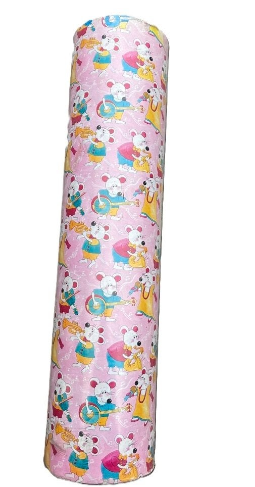INPAKPAPIER CADEAUPAPIER ROL 220 meter 57 CM MUZIEK MUISJES, Diversen, Cadeaupapier, -, -, Nieuw, Ophalen of Verzenden