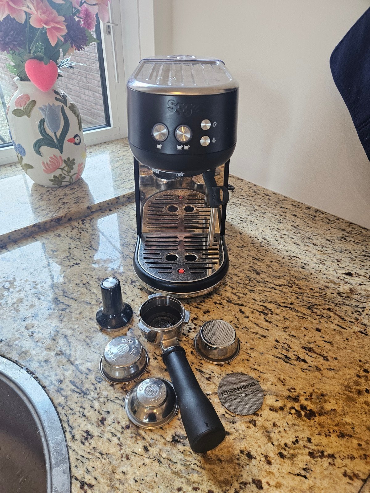 Sage Bambino (Black), Witgoed en Apparatuur, Koffiezetapparaten, Gebruikt, Espresso apparaat, Ophalen of Verzenden, 2 tot 4 kopjes