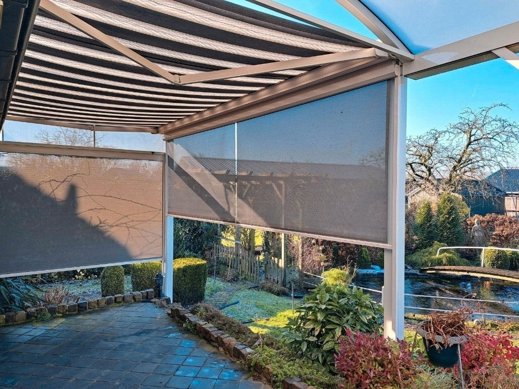 IZGS ELEKTRISCH ZONNESCHERM MET AFSTANDBEDIENING, Ophalen, Gebruikt, Elektrisch, 150 tot 300 cm