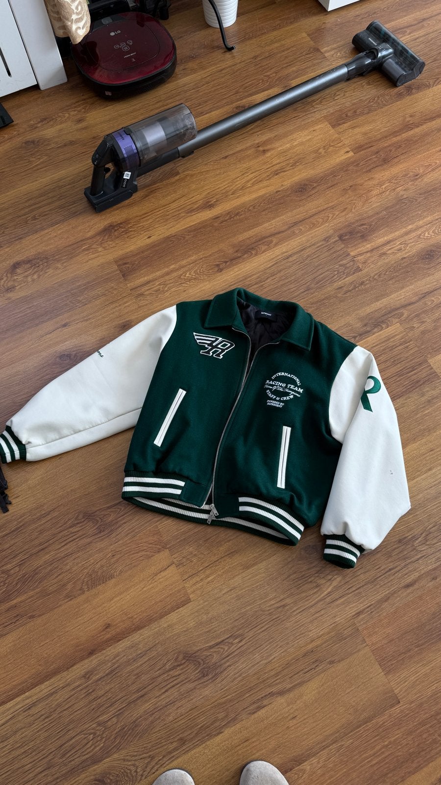 Represent Racing Team Varsity Jacket Groen/Wit, Ophalen of Verzenden, Zo goed als nieuw, Maat 52/54 (L), Groen