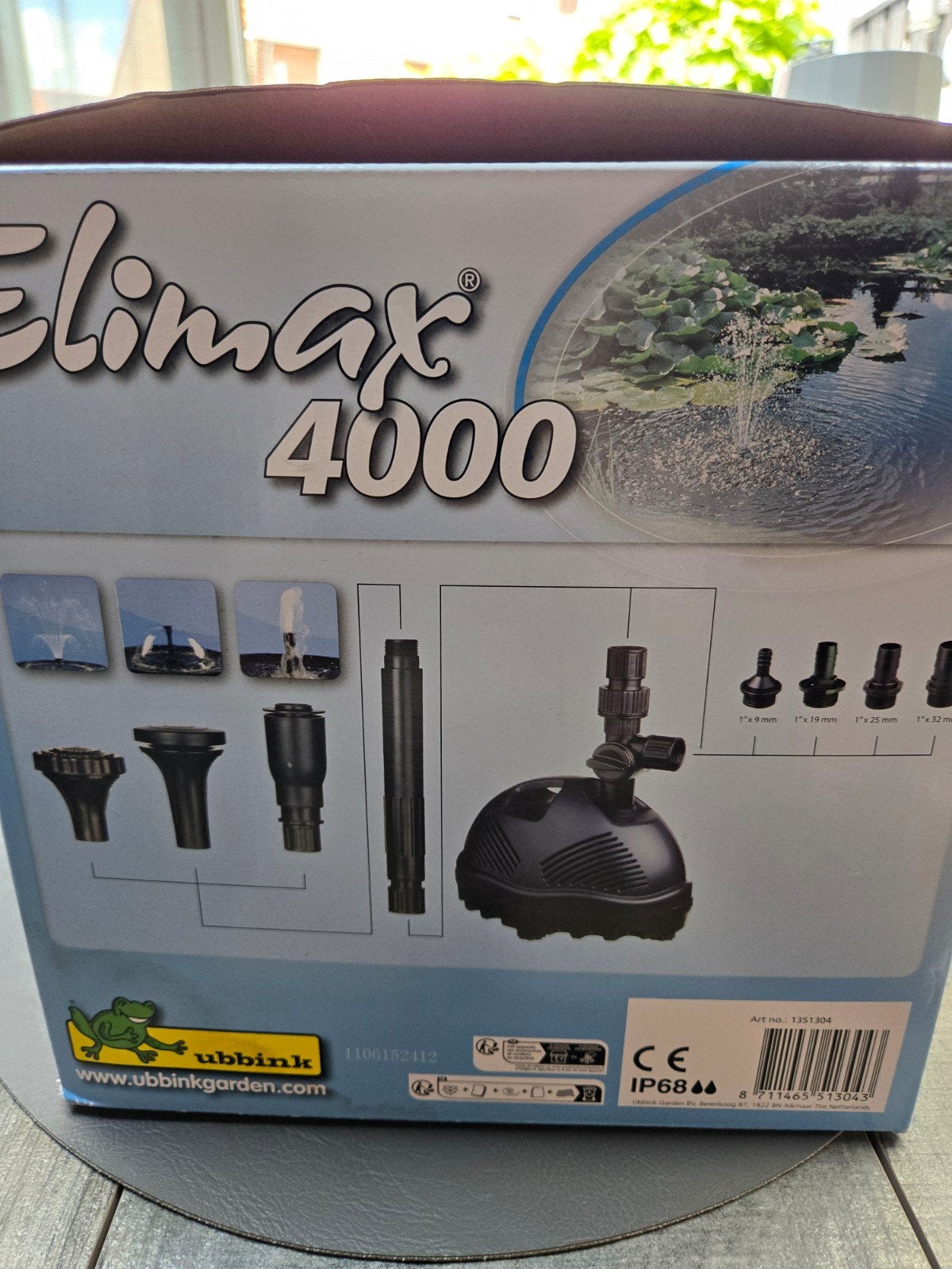 Ubbink Elimax 4000 Vijverpomp met fontein, Ophalen of Verzenden, Nieuw, Vijverpomp
