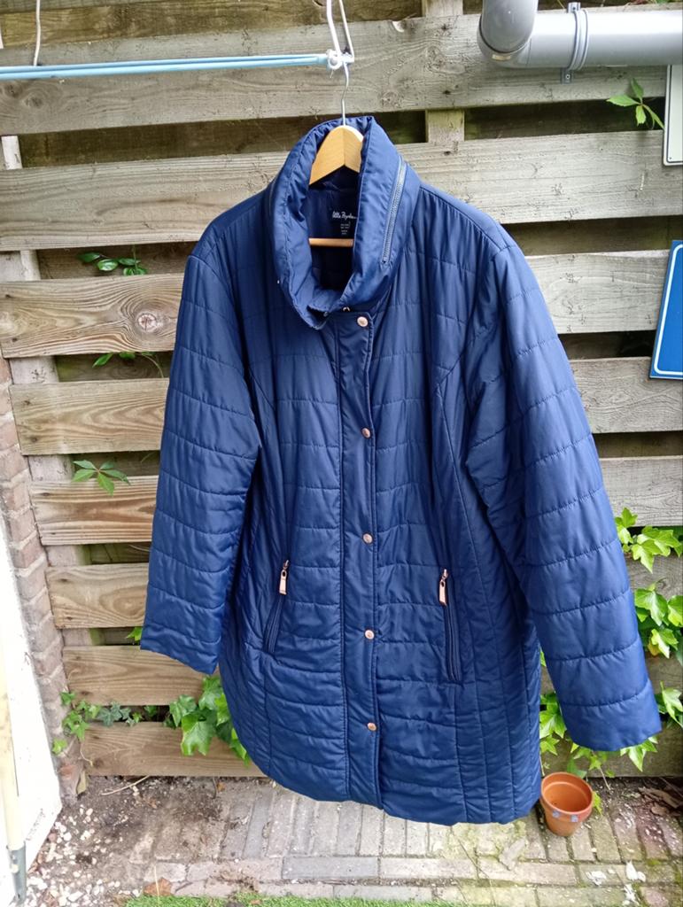 Ulla Popken Gewatteerde jas Maat 46/48 (XL) Donkerblauw, Kleding | Dames, Jassen | Winter, Blauw, Maat 46/48 (XL) of groter, Ulla Popken