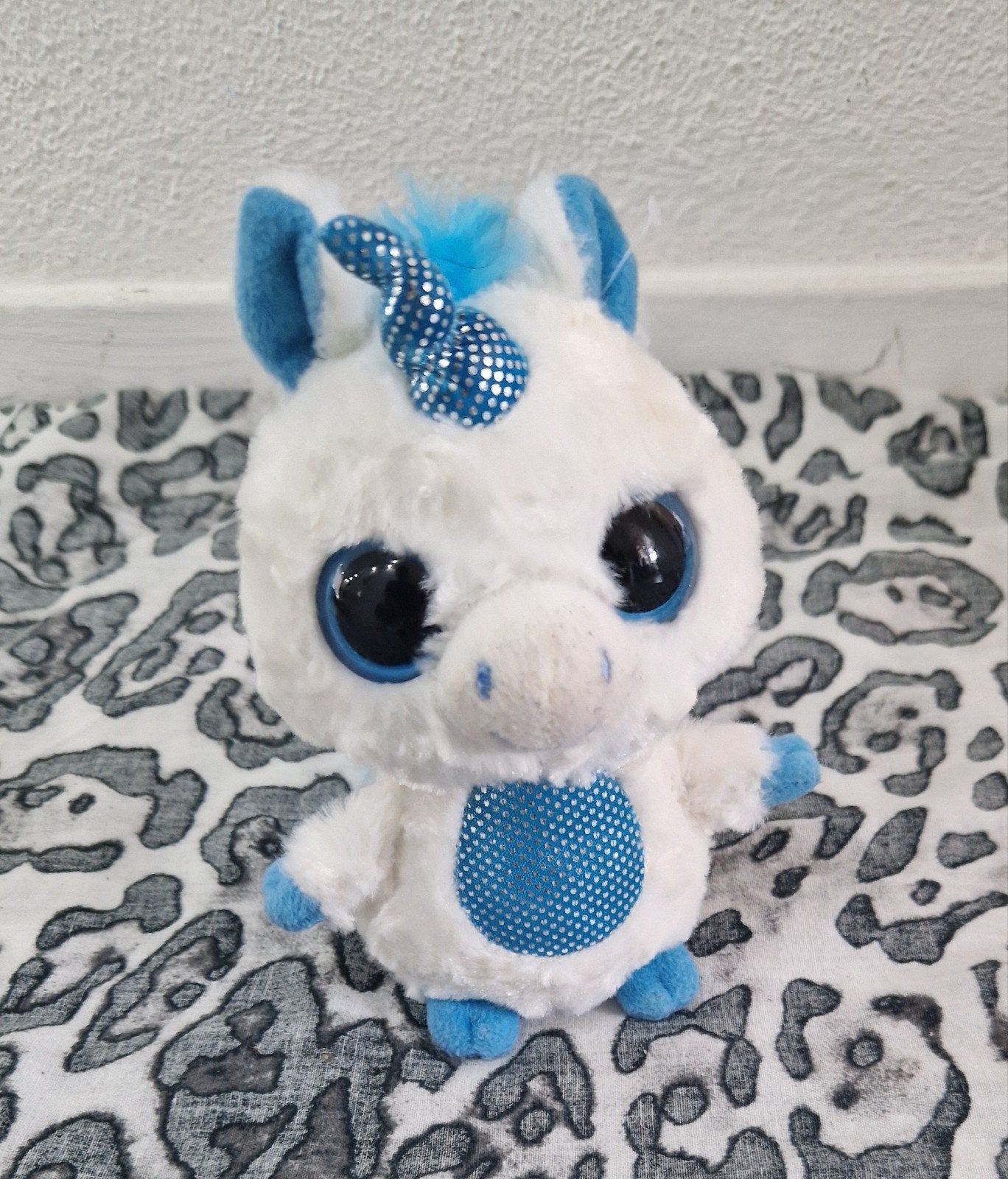 YooHoo & Friends Eenhoorn Knuffel (Wit met Blauw & Glitter), Kinderen en Baby's, Ophalen of Verzenden, Overige typen
