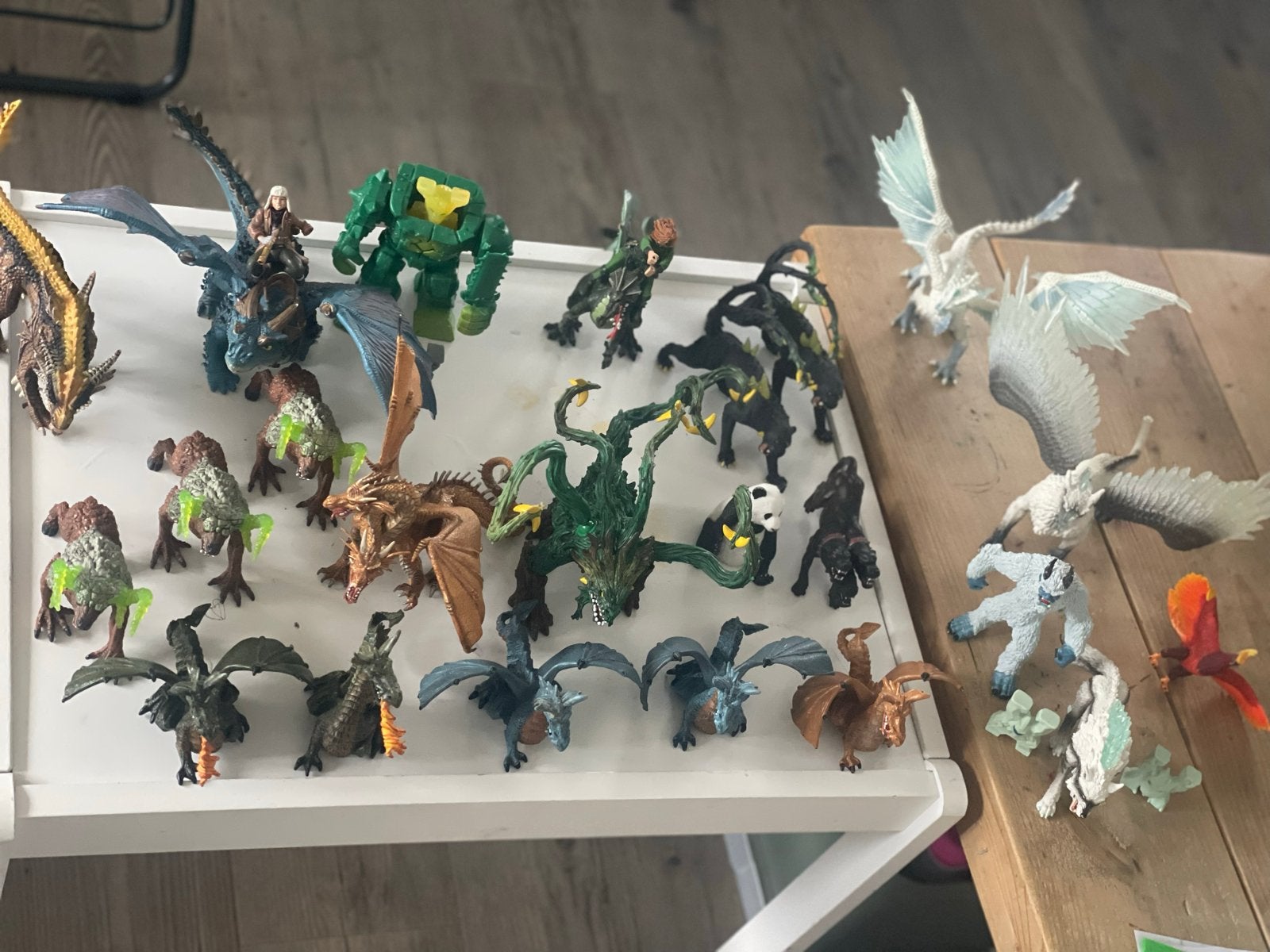 Schleich en Papo Fantasy Figuren - Draken, Monsters, Dinos, Ophalen of Verzenden, Gebruikt