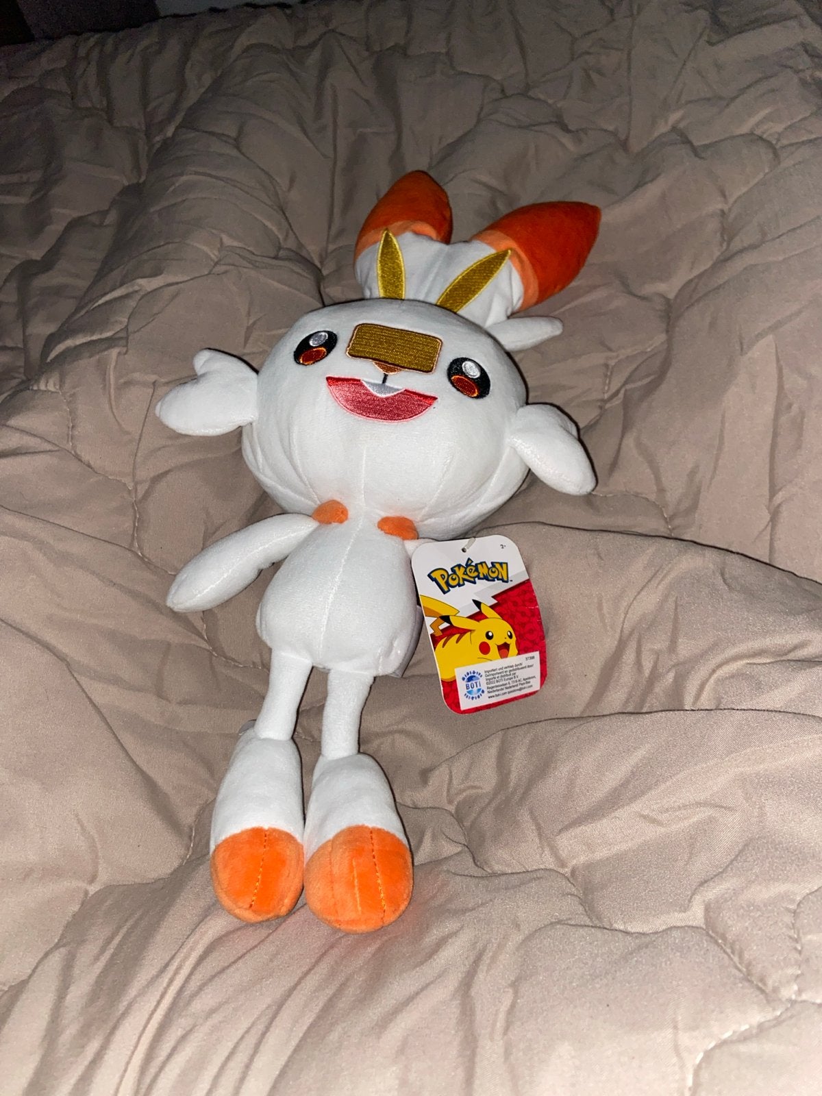 Nieuwe Pokémon Scorbunny Knuffel met label, Ophalen, Overige merken, Met label, Pokémon