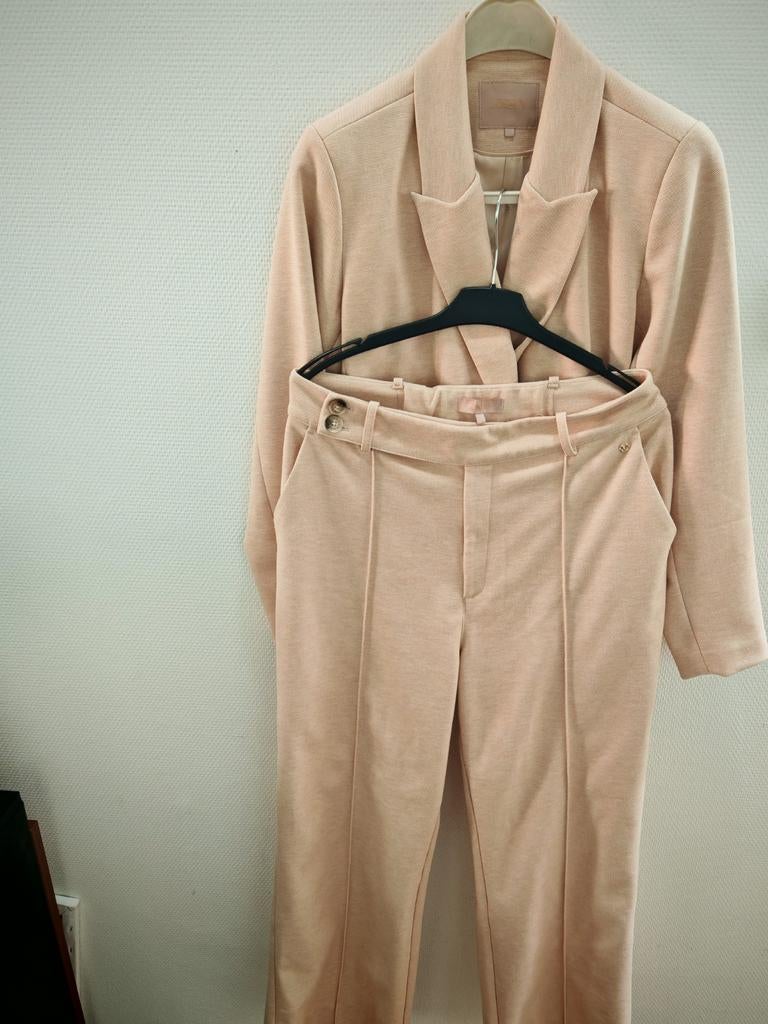 Josh V Pak - Blazer en Broek - Zo goed als nieuw, Kostuum of Pak, Beige, Maat 46/48 (XL) of groter, Ophalen of Verzenden