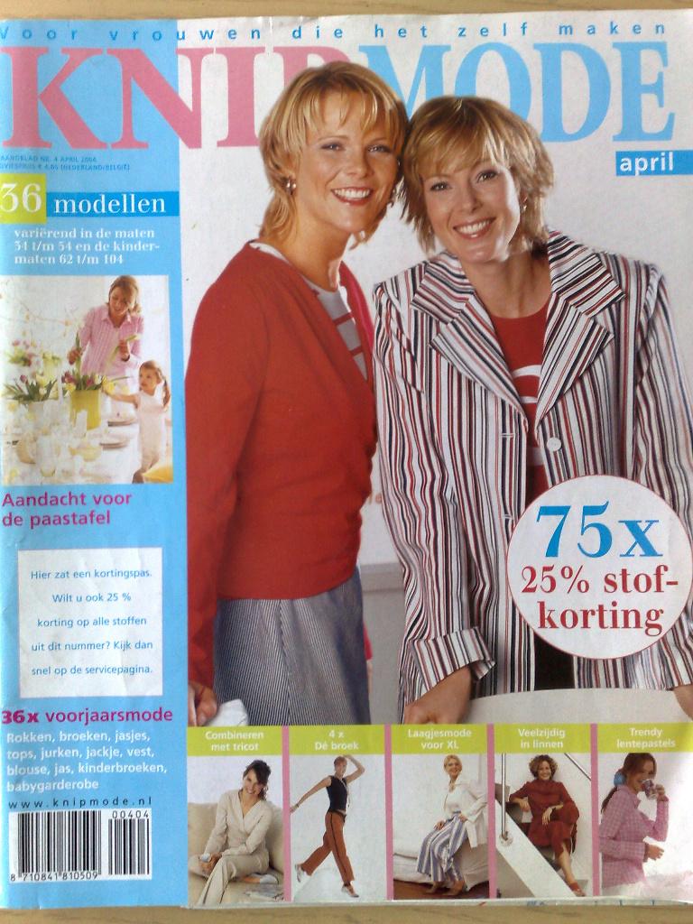 Knipmode april nr. 4 / 2004, Verzenden, Zo goed als nieuw, Vrouw, Knipmode