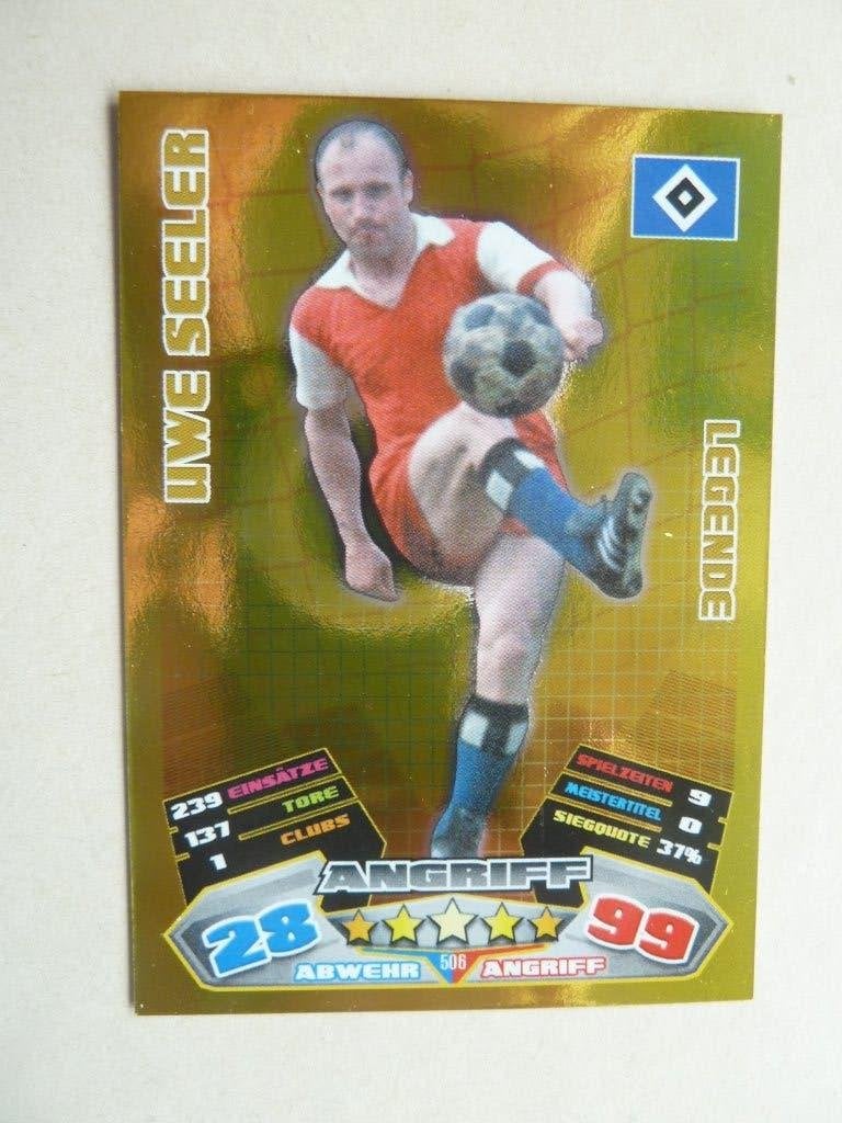 Topps Match Attax card. Uwe.Seeler.  Legend, Ophalen of Verzenden, Zo goed als nieuw, Buitenlandse clubs, Poster, Plaatje of Sticker