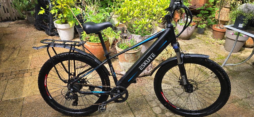 ESKUTE Elektrische E-Mountainbike 48V, Lage km stand, Gebruikt, 57 cm of meer, Hardtail, Heren
