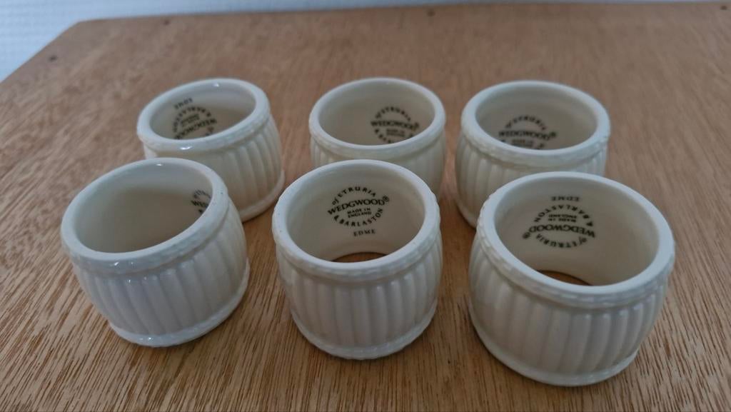 6 Wedgwood Edme servetringen, Ophalen of Verzenden