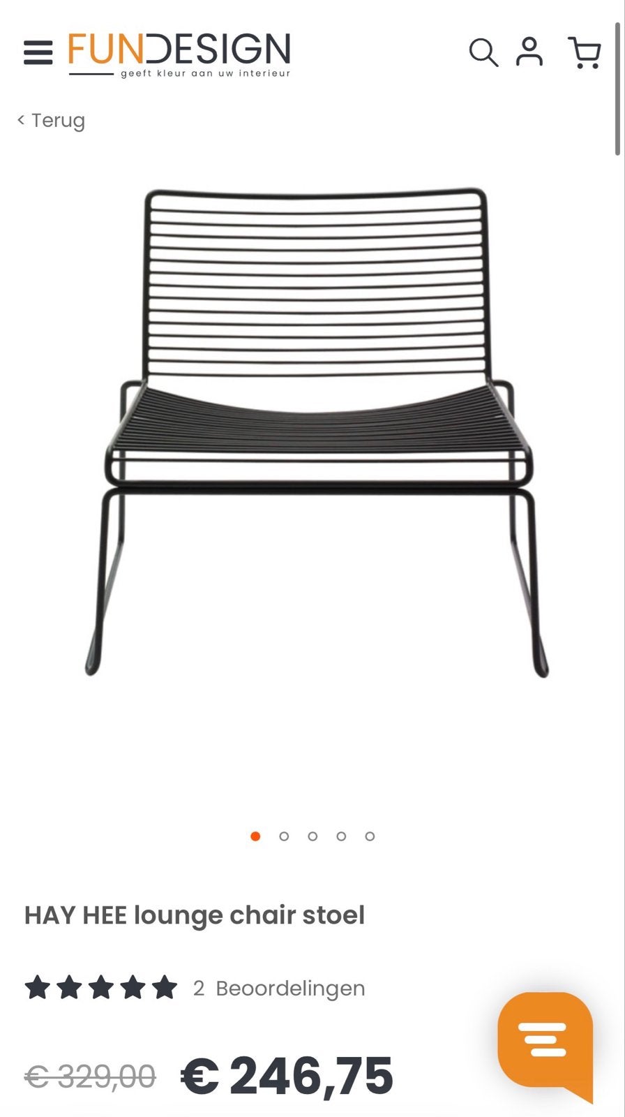 HAY Hee Lounge Stoelen - Zwart Metaal, Ophalen, Zwart, Zo goed als nieuw, Metaal