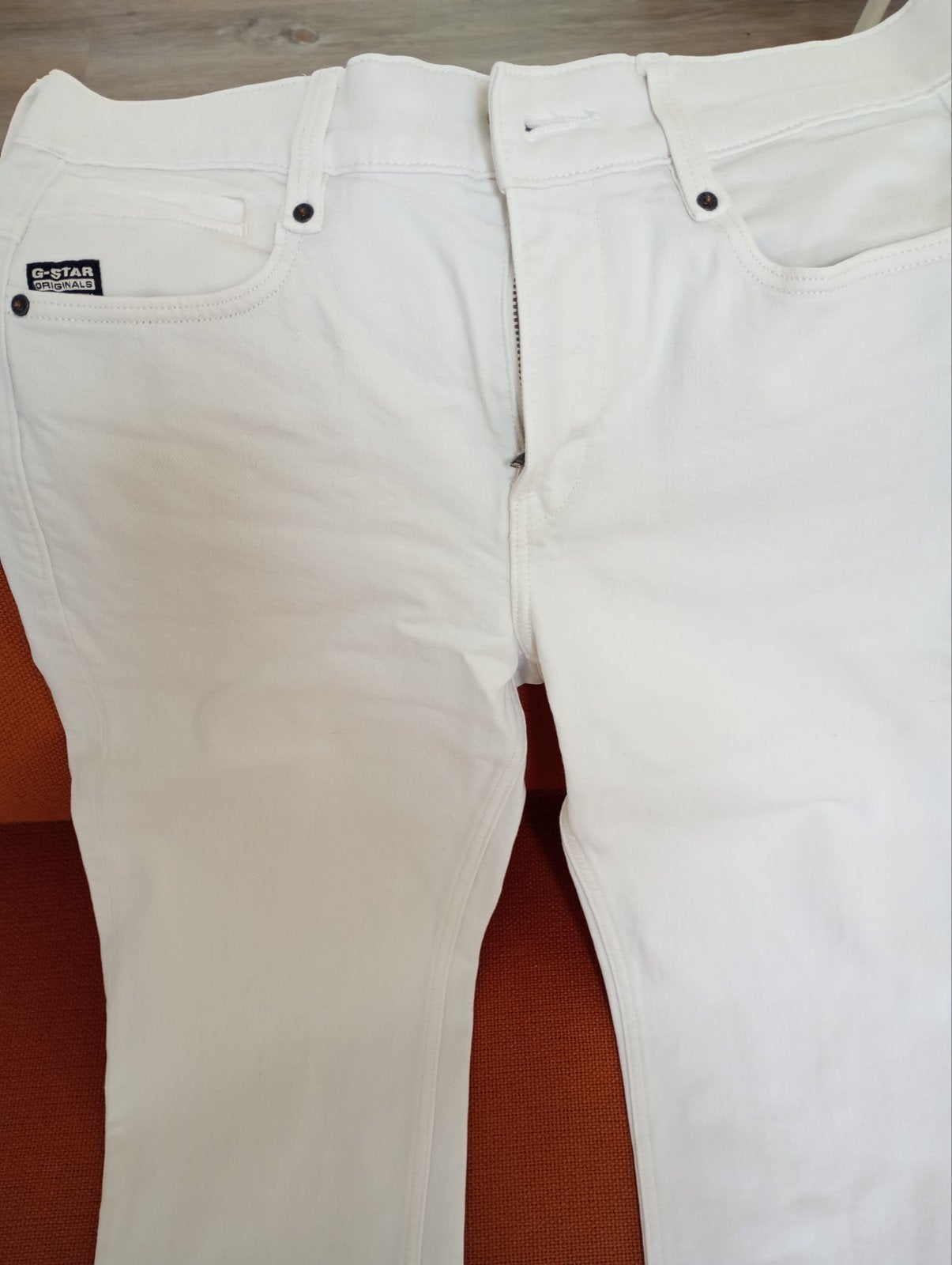 GStar Noxer witte jeans maat 28/30, Wit, Zo goed als nieuw, GStar, Lang