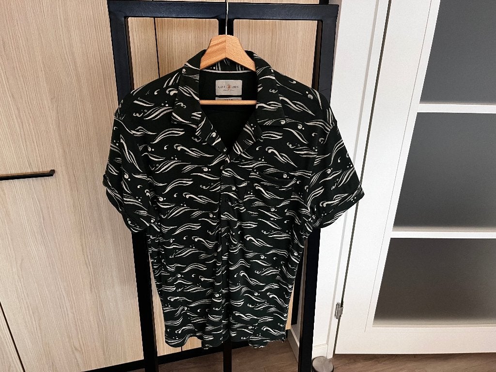 Cast Iron Polo M Groen met motief - 100% Katoen, Maat 48/50 (M), Ophalen of Verzenden, Zo goed als nieuw, Cast Iron