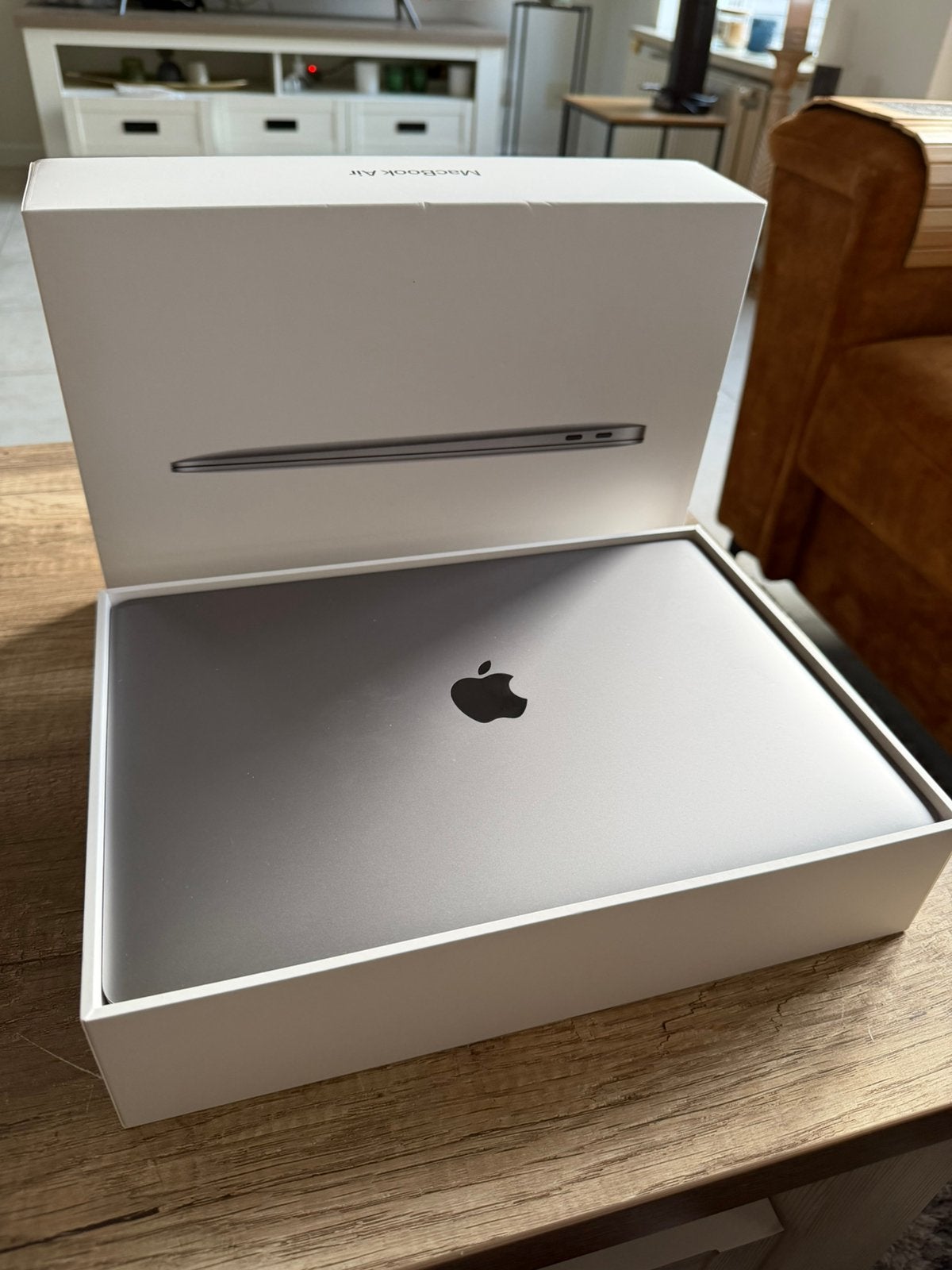 Apple macbook Air 13” M1 spacegrey 2020 Scherm defect!, Computers en Software, Ophalen, Gebruikt, 256 GB, Qwerty