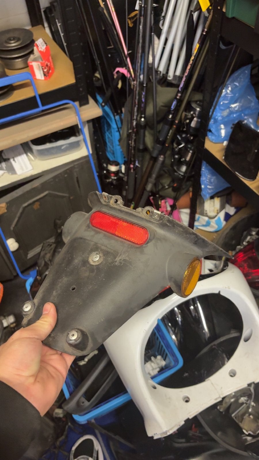 Vespa sprint kentekenhouder/achterspatbord, Ophalen of Verzenden
