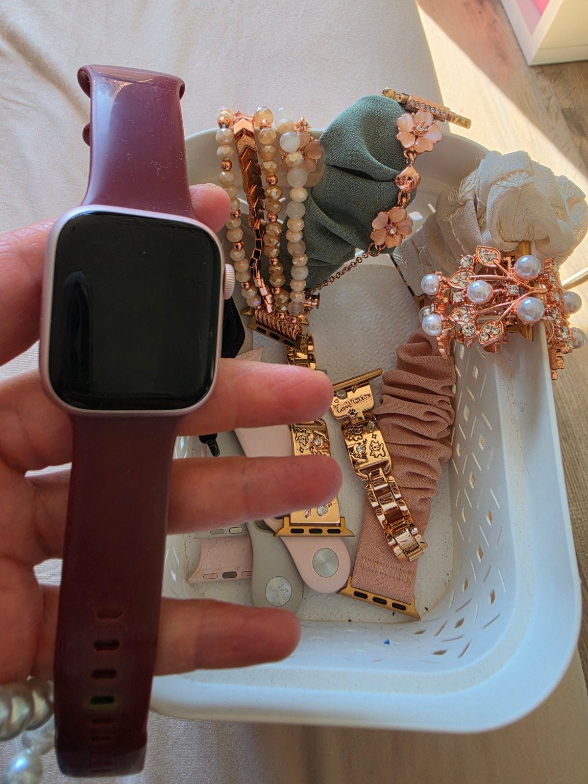 Apple watch 9 41 mm, Ophalen, Gebruikt, Zwart, IOS