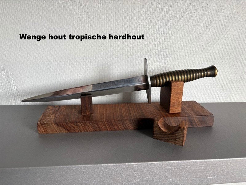 massief edel houten messenstandaard mes knife zakmes messen, Ophalen of Verzenden, Nieuw