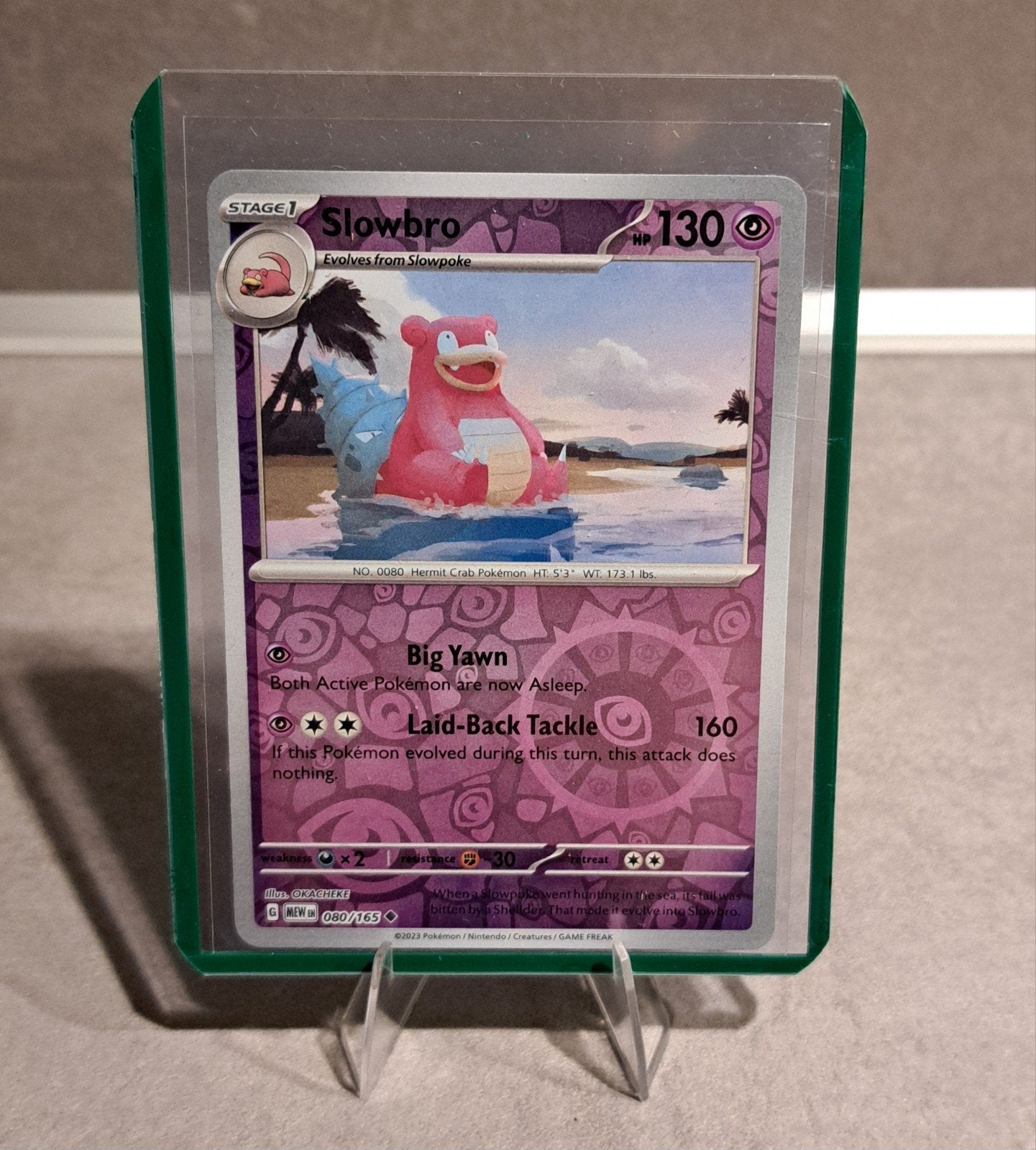 Slowbro 080/165 reverse holo, Ophalen of Verzenden