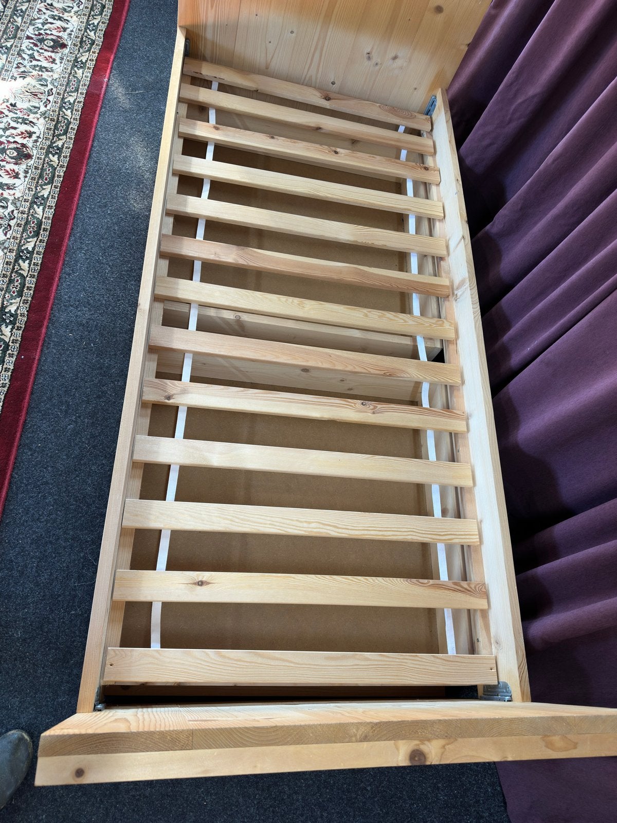 Houten jongensbed met lades, Huis en Inrichting, Ophalen, Gebruikt, 90 cm, 200 cm