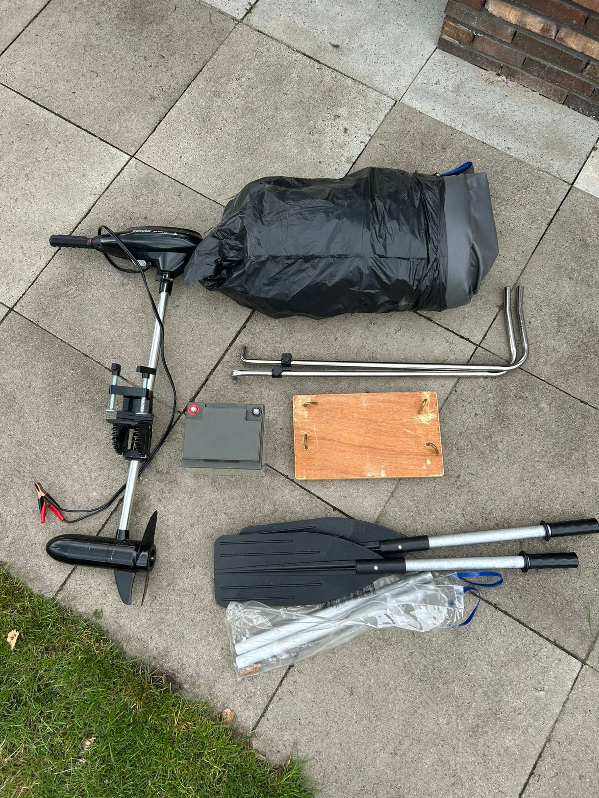 Complete set Sevylor opblaasboot + buitenboordmotor, Ophalen, Gebruikt, Motor en Techniek