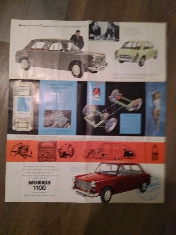 Morris 1100 autofolder 1965, Ophalen of Verzenden, Zo goed als nieuw, Overige merken