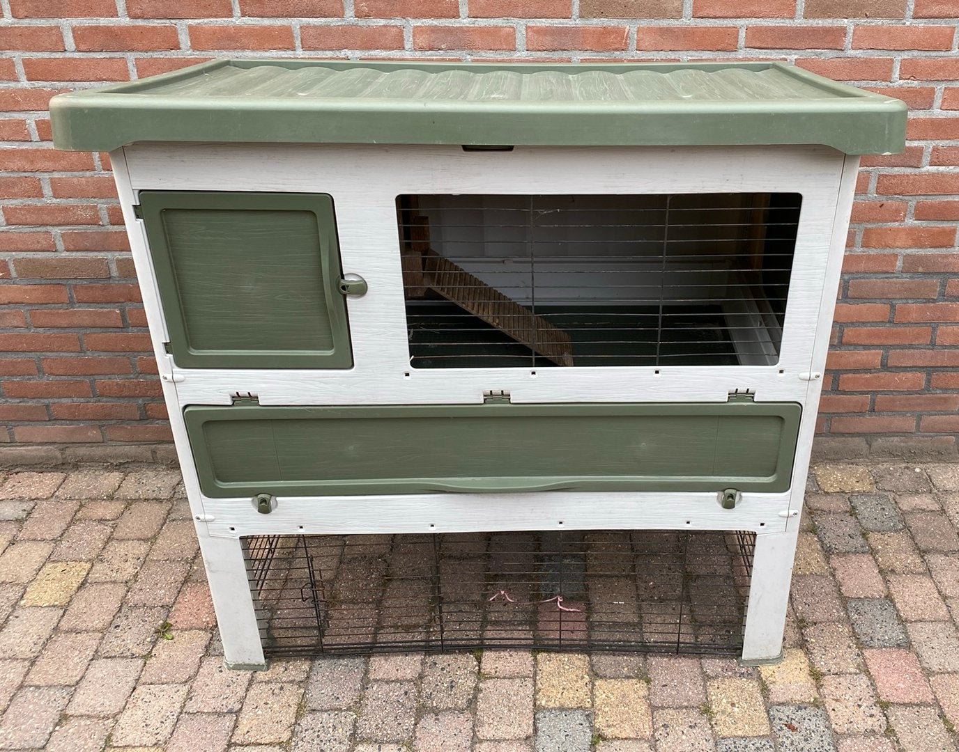 Mooi konijnenhok, 110 cm of meer, Ophalen of Verzenden, Zo goed als nieuw, 90 cm of meer