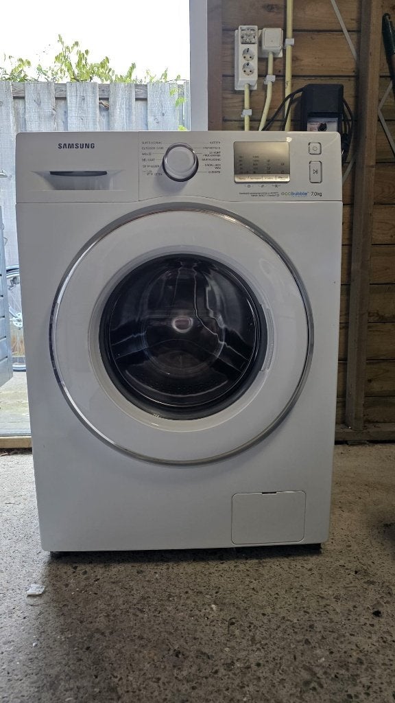 Samsung 7KG EcoBubble Wasmachine WF70F5EDQ4W, Ophalen, Gebruikt, Voorlader, Energieklasse A of zuiniger