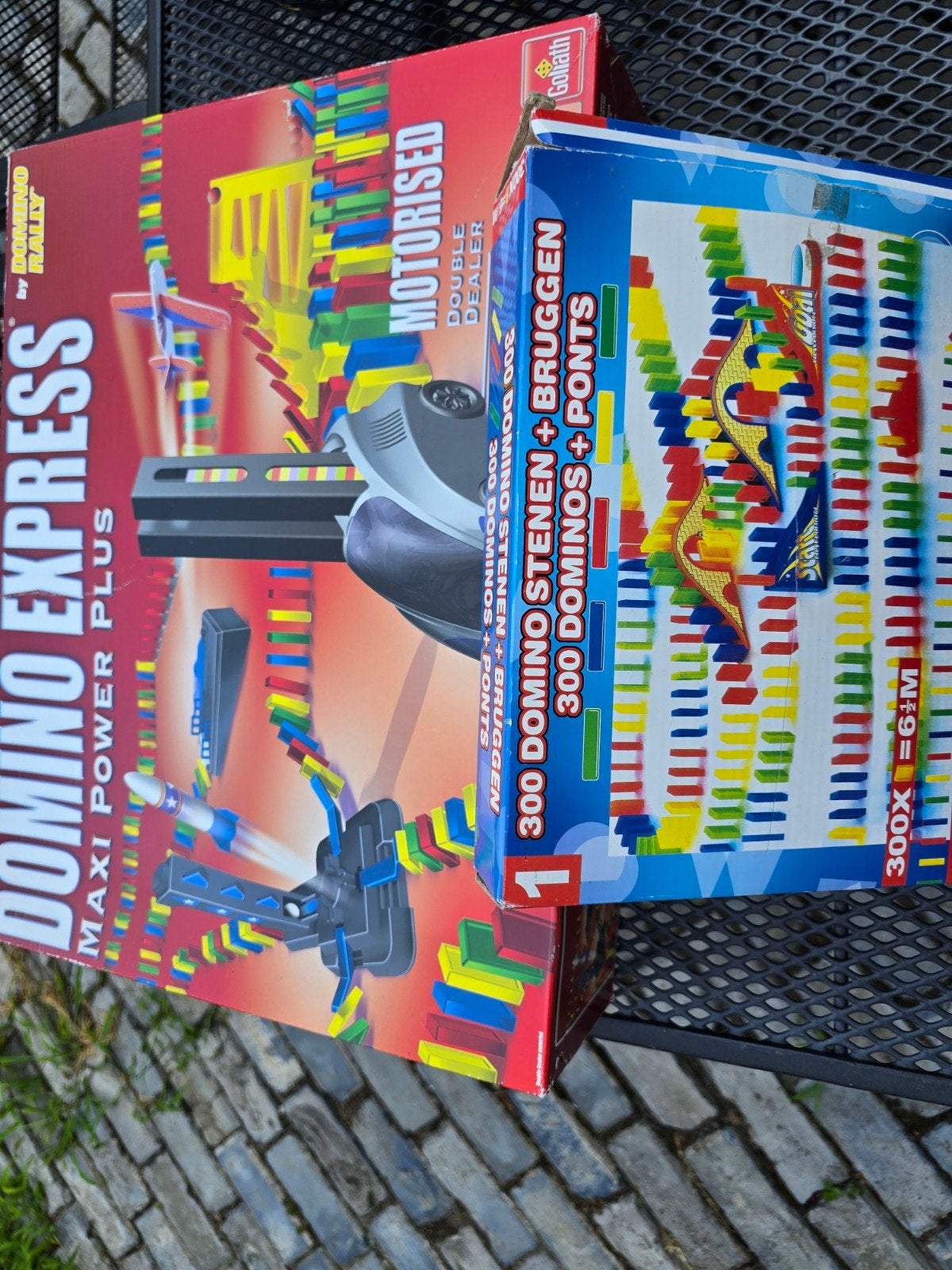 Domino Express Maxi Power Plus & 300 Domino Stenen, Ophalen, Zo goed als nieuw, Bouwen