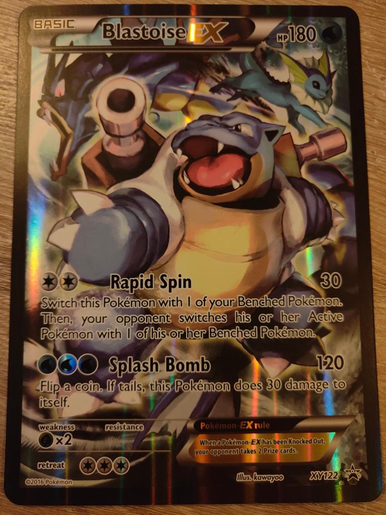 Pokémon Kaart Blastoise EX (XY122) - JUMBO CARD, Ophalen of Verzenden, Zo goed als nieuw, Losse kaart, Foil
