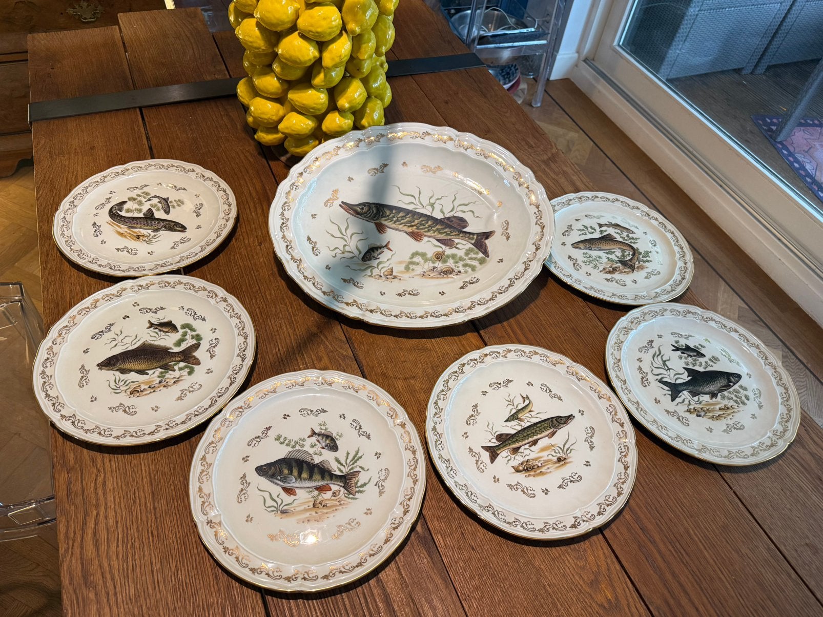 Compleet Bernardaud & Cie Limoges visservies 12 personen., Ophalen of Verzenden