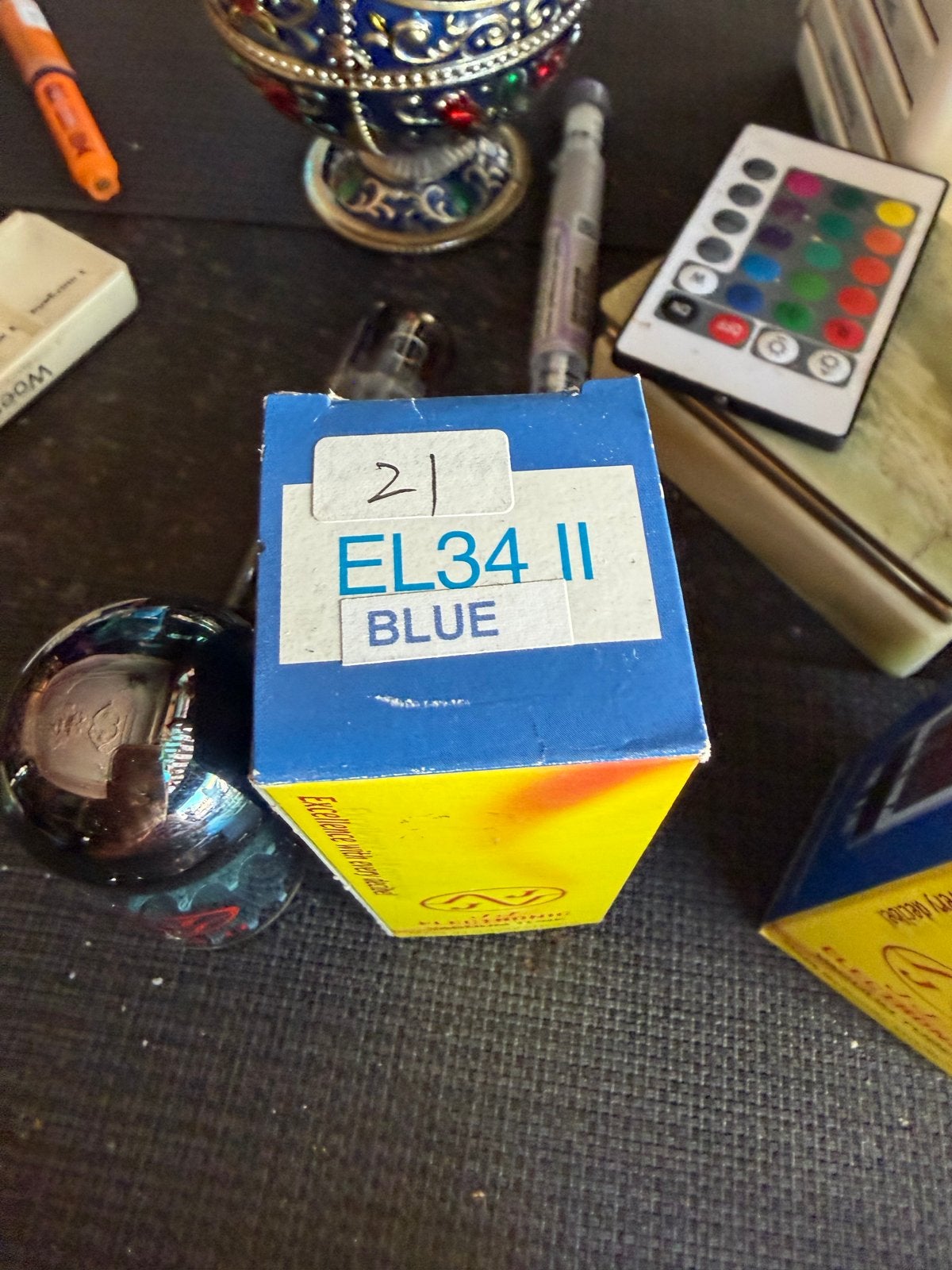 JJ Electronic EL34 II Blue Vacuümbuizen - 4 stuks, Ophalen of Verzenden, Nieuw