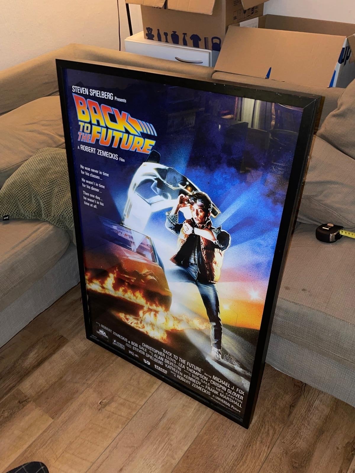 Back to the Future ingelijste filmposter, Rechthoekig Staand, Met lijst, Ophalen of Verzenden, Zo goed als nieuw