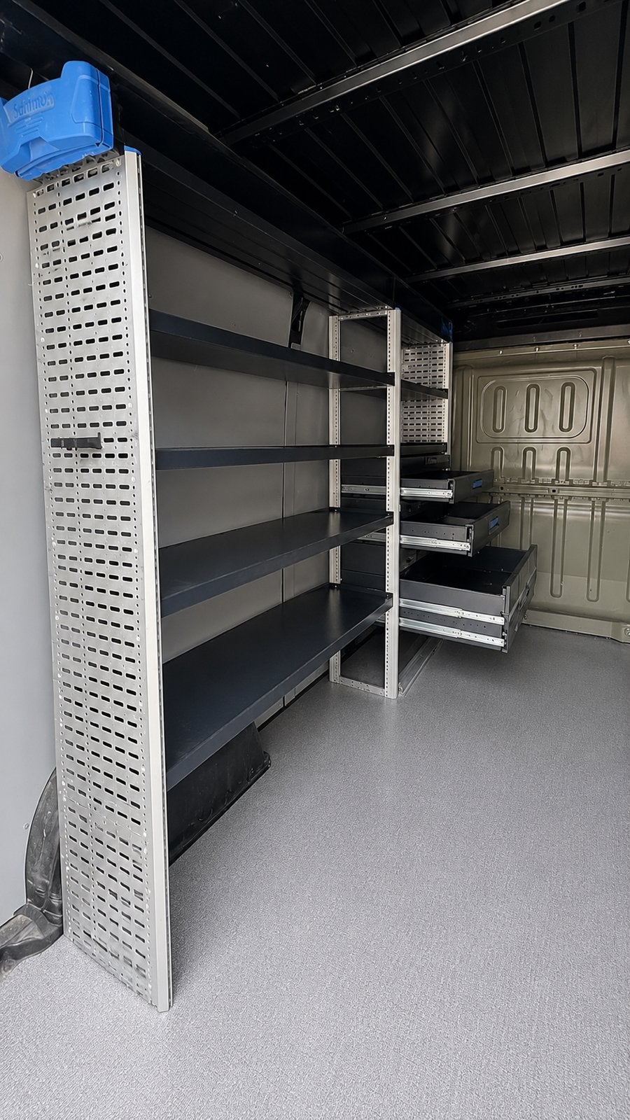 Businrichting / bedrijfswagen inrichting planken  lades 244, Ophalen, Gebruikt