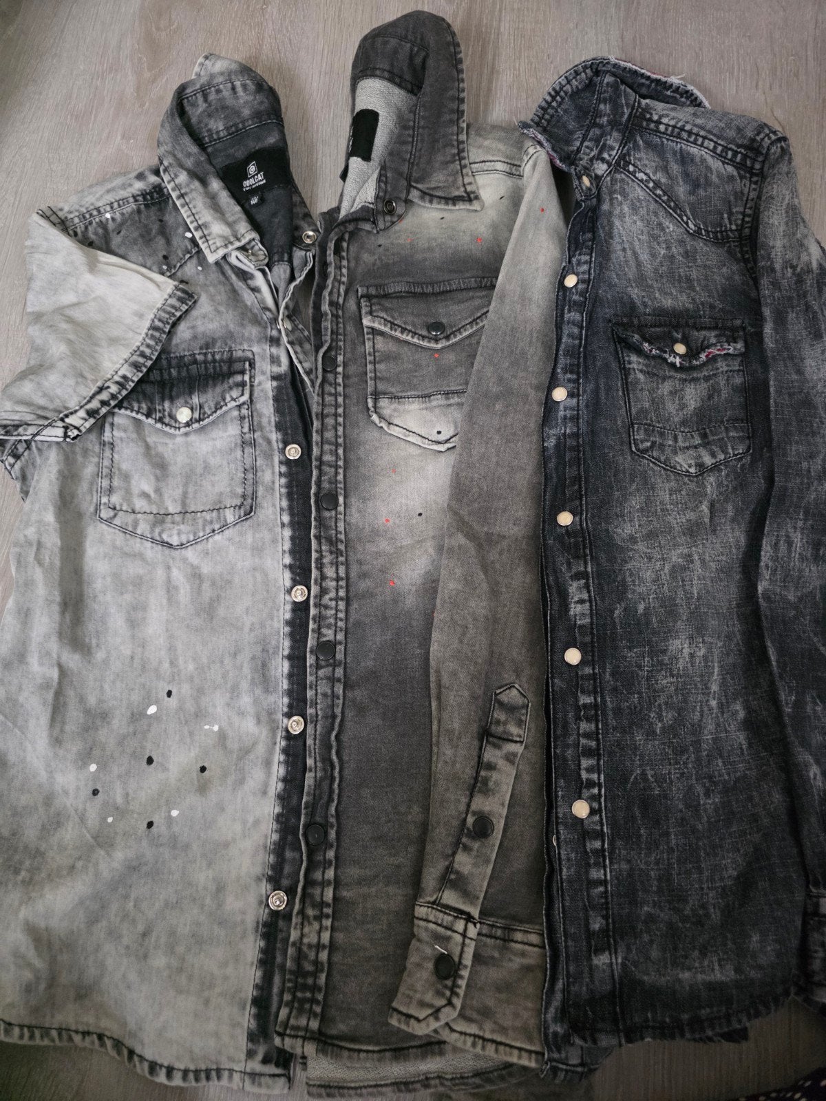 3 denim overhemden van Coolcat en Street Rebel134-140, Kinderen en Baby's, Ophalen of Verzenden, Zo goed als nieuw