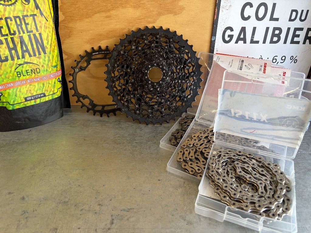 SRAM XG 1175 Cassette, Voorblad 30T, 3 XX1/X11SL kettingen, Gebruikt, Overige typen, Staal, Ophalen of Verzenden