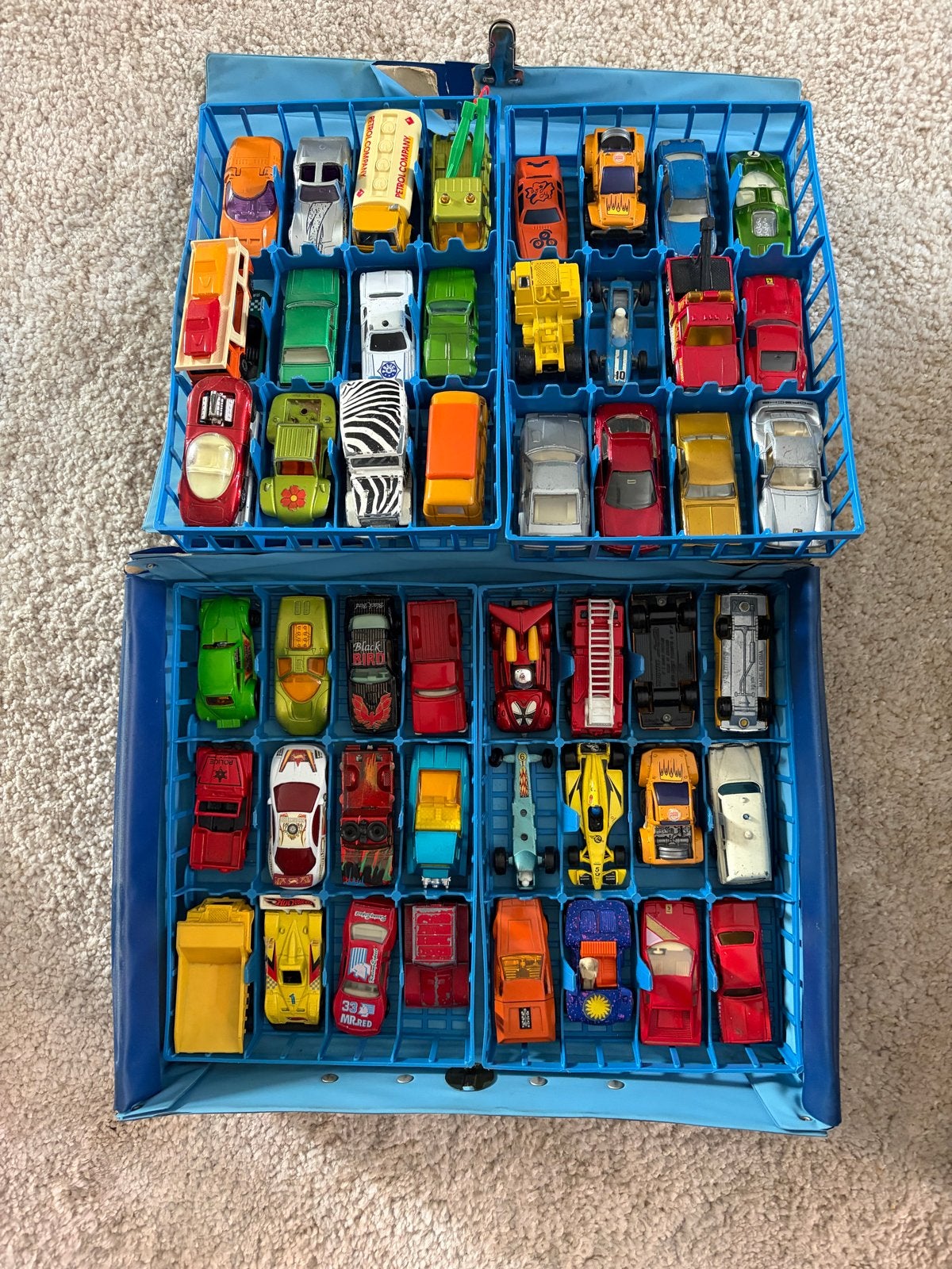 Matchbox set met auto's uit de jaren '70 in koffer, Ophalen, Gebruikt, Auto