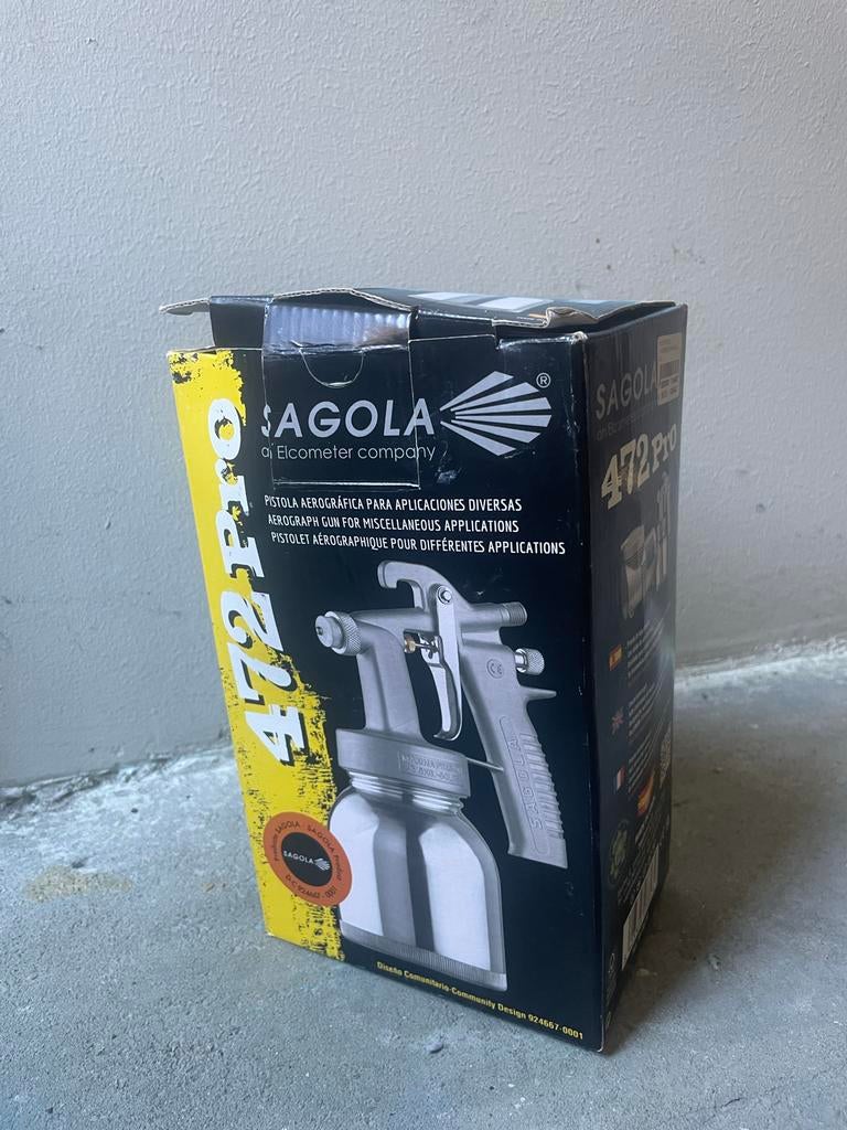 Sagola 472 Pro glazuurspuit met onderbeker, Ophalen of Verzenden, Zo goed als nieuw