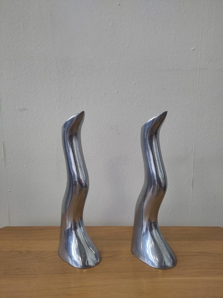 2x Vintage Ikea kandelaar Anatomi design Anna Everlund, Gebruikt, Overige kleuren, ., Ophalen of Verzenden