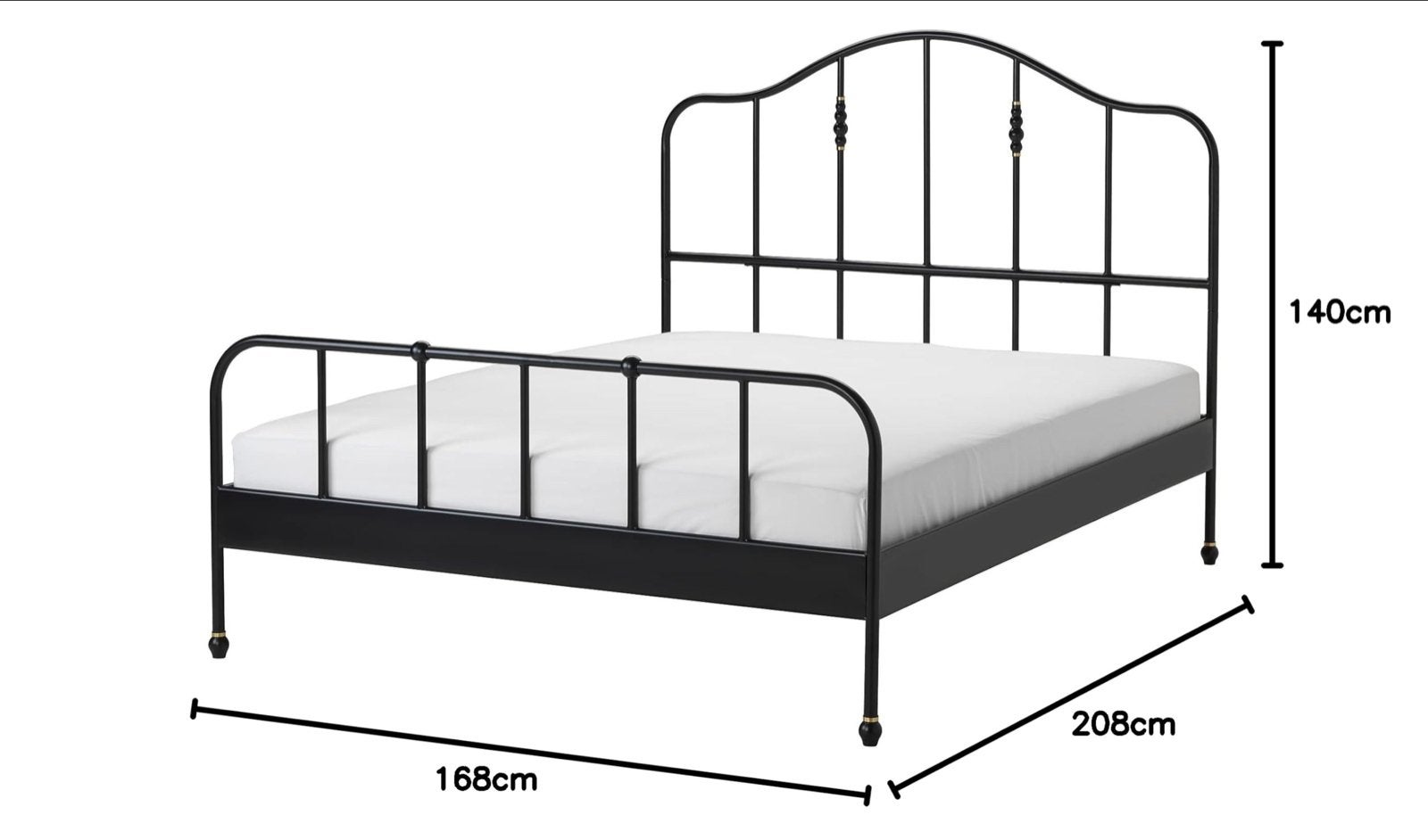 GRATIS Zwart metalen tweepersoonsbed met lattenbodem, Antiek en Kunst, Antiek | Meubels | Bedden, Ophalen