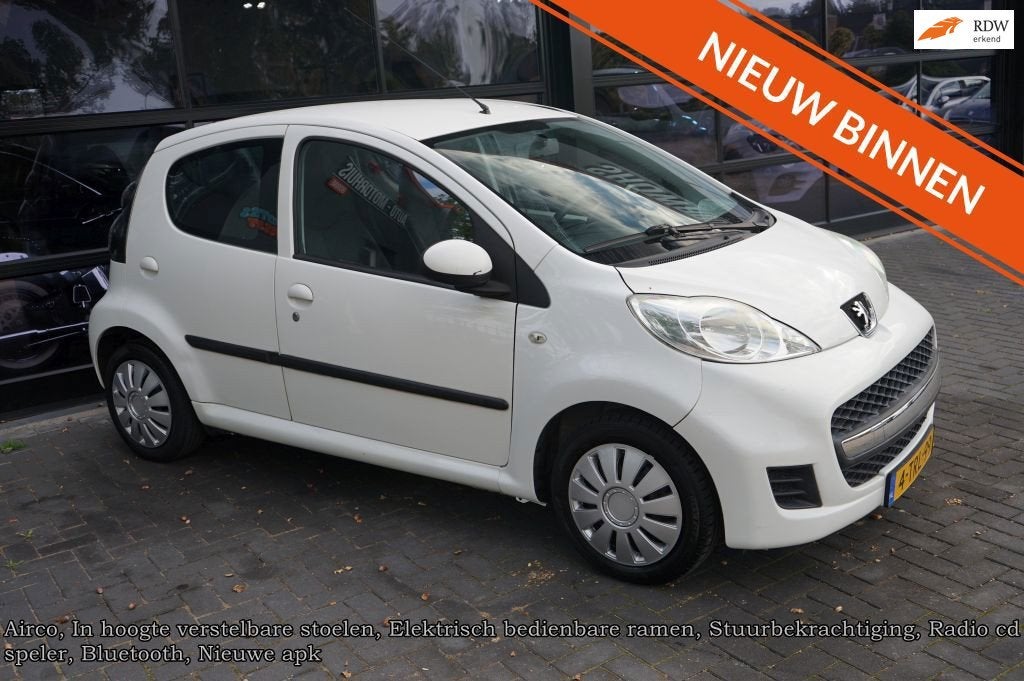 Peugeot 107 1.0 XR 5-deurs | Airco | Nieuwe APK, Voorwielaandrijving, Dealer onderhouden, Stof, Gebruikt